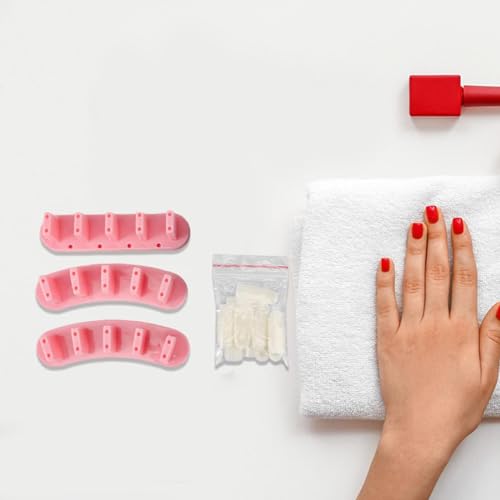 Soporte acrílico para arte de uñas 3x3 con 10 uñas postizas miniatura 6
