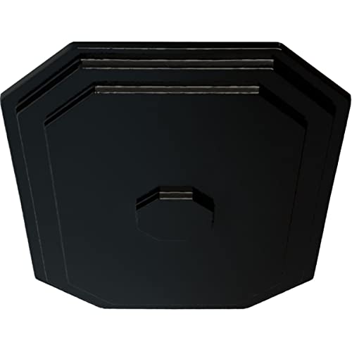 Image of Ekena Millwork CM25FEBPS 25-1 /4 inch x 17-1 /4 inch x 1-3 /4 inch Felix Ceiling Medallion, Black Pearl