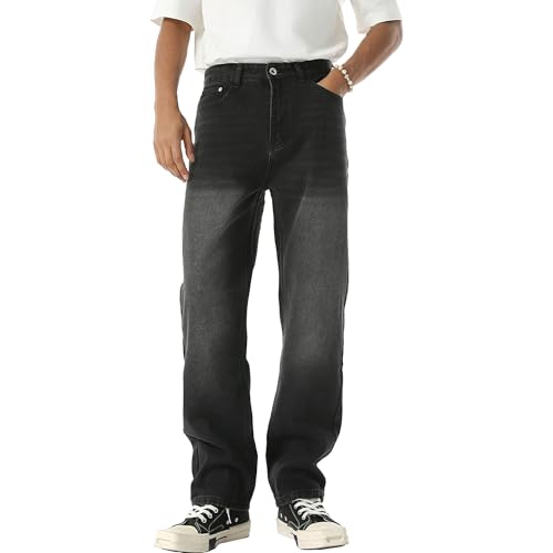 Jean baggy pour homme coupe droite en denim classique