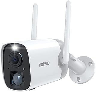 NETVUE Security Camera Outdoor Wireless, Battery CCTV Camera Systems Wireless Outdoor, PIR Motion-triggered, Flashlight/Siren Alarm, WiFi Outdoor Camera Wireless with Color Night Vision, 2-way Audio