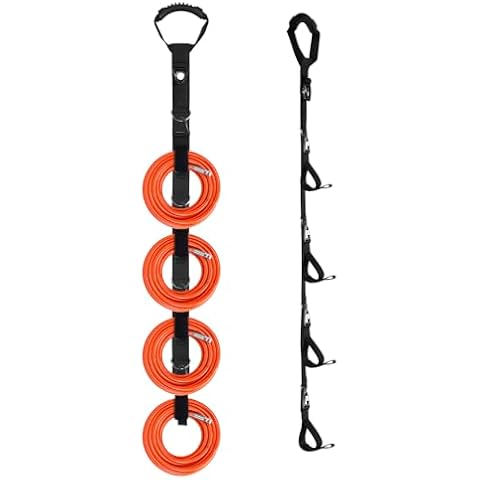 Extension Cord Organizer 2 Pack, Extension Cord Storage System with Flexible Detachable Cable Straps, Vertical Space Saver for Garage, Shed, Garden, Wall Cord Holders for Extension Cord, Hose, Rope Cover