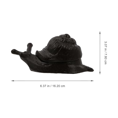 Boîte à clés décorative en fer forgé noir style escargot traditionnel - 3