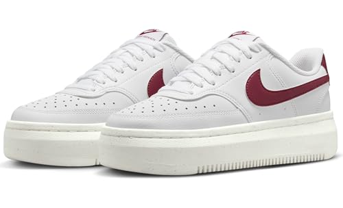 Nike Court Vision Alta Women's Shoes (DZ5394-103, White/Sail/Team Red)2