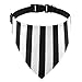 Oyihfvs Abstract Black and White Stripes Black White Striped Lines Dogs Cats Triangle Soft Bibs Saliva Towel with Adjustable Buckle, Washable Breathable Pets Handkerchiefs Bandanas Scarf