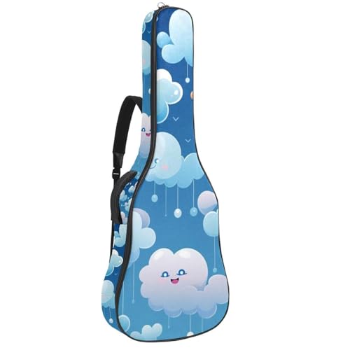 Sac pour guitare acoustique 42 pouces étanche multicolore à grand compartiment