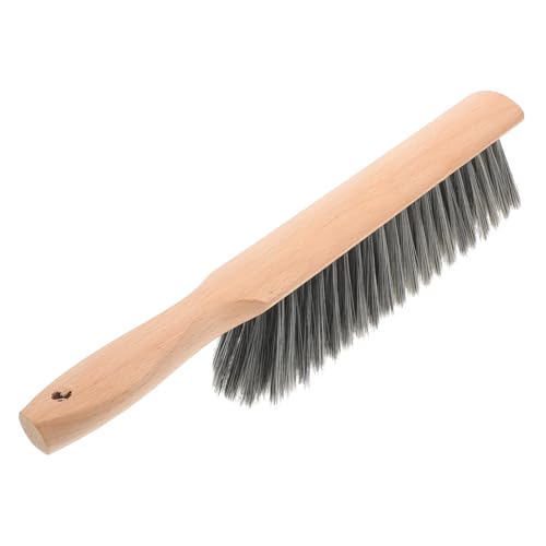 Cabilock Wooden Hand Broom Brush for Bed Dust Removal Small Cleaning Brush for Furniture Upholstery