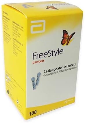 Freestyle Lancets - Paquete de 100 lancetas con dispositivo Mini Lancet Free Gentle Touch