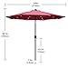 ABCCANOPY Durable Solar Led Patio Umbrellas with 32LED Lights 9FT (Burgundy)