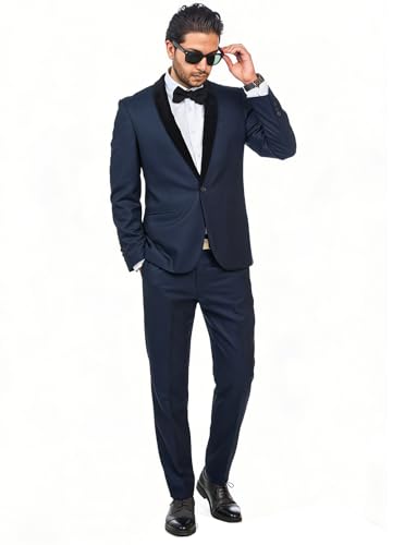 Costume slim fit homme pour mariage et bureau avec veste gilet et pantalon ajusté