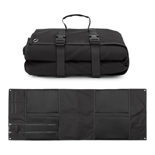 Tapis de tir imperméable et compact en nylon noir pour entraînement sur le terrain