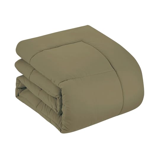 King Size Comforter Set with Sheets - 7-Piece Bedding Collection - 1 Comforter, 1 Fitted Sheet, 1 Flat, 4 Pillowcases - Deep Pocket - Soft & Breathable Premium Quality - Ideal for All Seasons, Sage