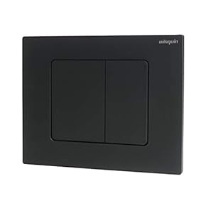 Wirquin 55722890 Square wall-hung toilet flush plate, black