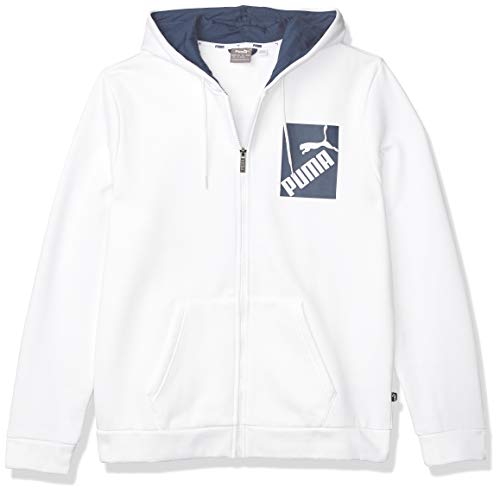 Puma Men's Big Logo FZ Hoody TR, White, X-Large
