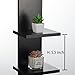 Hlimior 2 Pack 7 Tier Wall Shelf Unit - Lack Floating Shelf, Compact Display Floating Shelf, Vertical Column Wall Decor Mount Floating Storage Organizer Tall Tower Shelf for Bedroom, Living Room