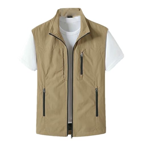 Veste d'été pour homme idéale pour la randonnée et le quotidien gilet cargo sans manches