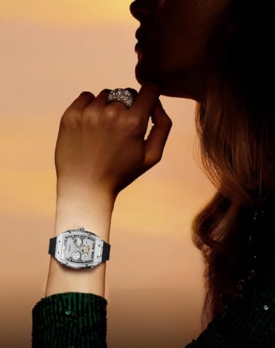 Image of OLEVS Womens Automatic Watch Diamond Luxury Date Ladies Dress Classic Self Winding Wrist Watches