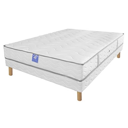 Belle Literie - Ensemble Matelas Diadème + Sommier Tapissier - Blanc - 140 X 190 Cm