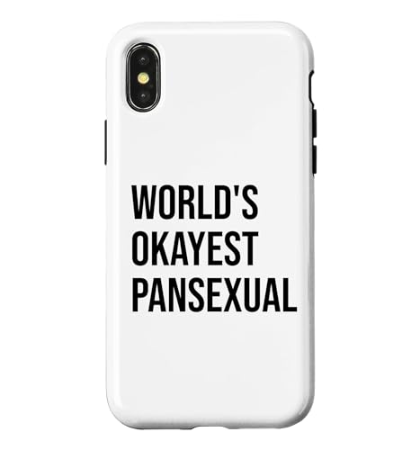 World's Okayest Pansexual Pride LGBTQ Pan Pride Queer Gay �X�}�z�P�[�X iPhone X/XS �p