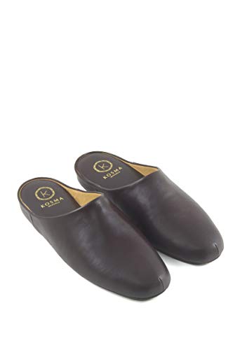 kosma Menorca Zapatillas de Piel de Estar por casa (Marrón, Numeric_42)