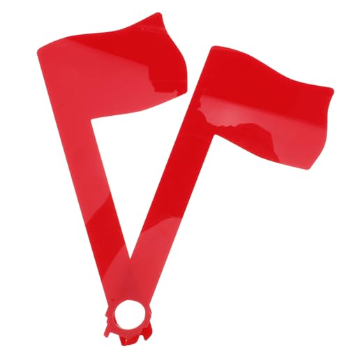ANDRESLAD 2pcs Universal Red Acrylic Mailbox Flag Replacement Accessories for Outdoor Mailbox Rotatable Small Red Flag for Alert Sturdy for Replacement