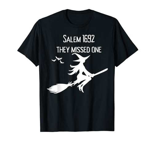 Salem 1692 They Missed One Halloween Witch Trials Women Maglietta