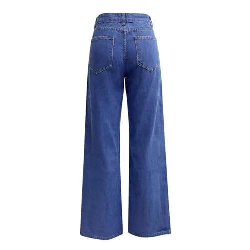 Womens Jeans Boyfriend Cargo Wide Leg Bootcut Pants Straight Leg Denim Pants High Waisted Pants (US, Alpha, X-Large, Plus, Petite, Dark Blue)2