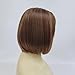 Short Brown Bob Wig with Bangs Fashion Straight Bob Soft Healthy Hair Replacement Wigs for Women Natural As Real Hair for Daily Party (Dark Brown)