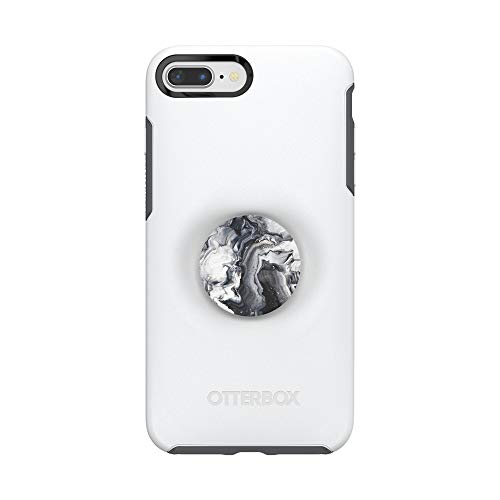 Otter + Pop for iPhone 7+ and 8+: OtterBox Symmetry Series Case with PopSockets Swappable PopTop - Polar Vortex and Ghost Marble