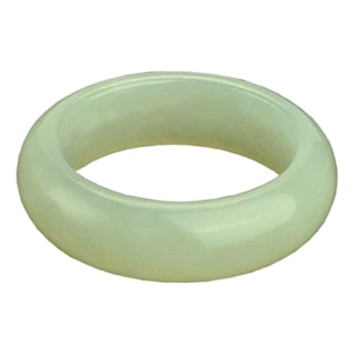 Bague en jade Hetian anti-irritation, anneau fin en pierre naturelle véritable 18mm pour peau sensible
