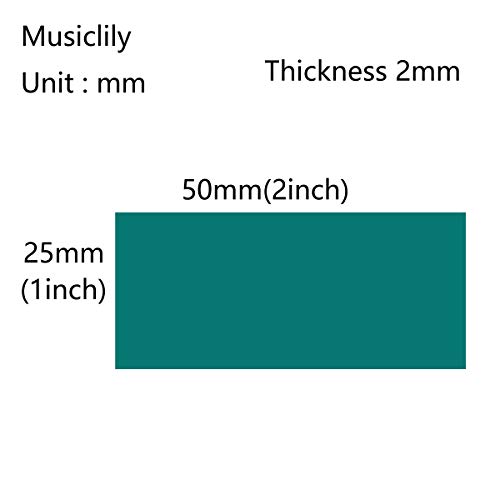 Musiclily Pro Natural Mother Of Pearl Guitar Inlay Material Blank Sheet 50X25X2Mm, White Pearl #TOP1