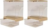 Tyrol | Mangeoire Oiseaux Anti-Gaspillage 10.5x8.2x14.5cm | Mangeoire Oiseaux avec Bac de Récupération des Graines et Tiroir à Déchets | Accessoire à Fixation Intérieure et Extérieure de la Cage