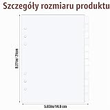 1 zestaw 12 arkuszy przekładek do segregatora A5, 6 otworów, przezroczysty, matowy, plastikowy segregator z zakładkami, pusta strona, 12 zakładek, wkładki do planera, do wielokrotnego napełniania, do