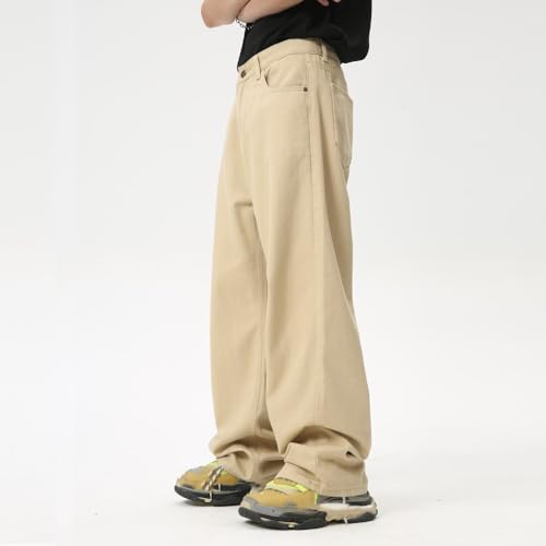Men's Jeans Autunm Retro Khaki Wide-Leg Casual Commute Home Weekend Long Pants2