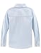 Spring&Gege Boys' Long Sleeve Casual Linen Textured Button Down Shirts Wrinkle Free Summer Beach Shirt Soild with Pocket，Blue, 7-8 Years