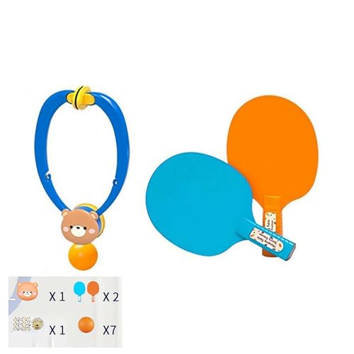 WAXCMXYH Tenis de mesa para colgar en interiores, equipo portátil de entrenamiento de tenis de mesa, juego de entrenamiento automático, entrenador colgante, sin mesa, para niños, jóvenes, edad media y