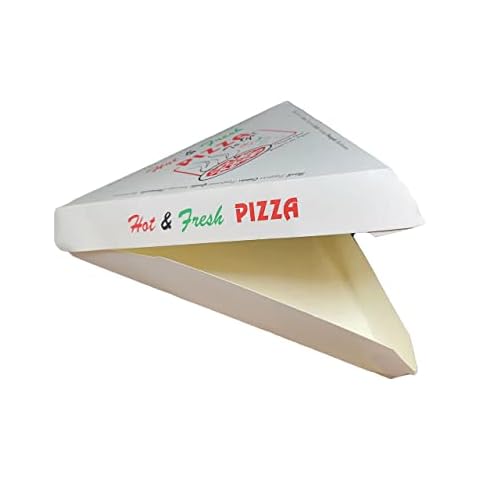DHG PROFESSIONAL Single Pizza Slice Box with 4 Color Print Hot & Fresh Pizza 9.25 x 9 x 1.68 inch. Case of 400 Counts Cover