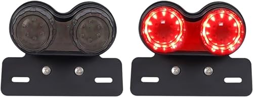 Luz trasera de motocicleta con soporte de matrícula para sustituir pilotos dañados