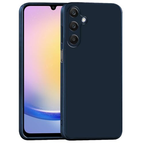 Image of Back Cover for Samsung Galaxy A25 5G | Full Camera Protection | Premium Liquid Silicon Case | Flexible Bumper Case for Samsung Galaxy A25 5G (Dark Blue)