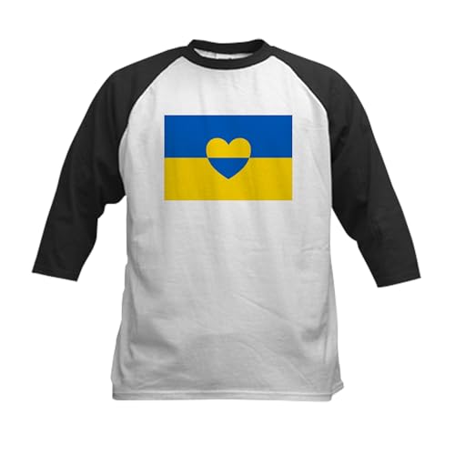 CafePress National Flag of/Ukraine Baseball Jersey Kids Cotton Baseball Jersey, 3/4 Raglan Sleeve Shirt