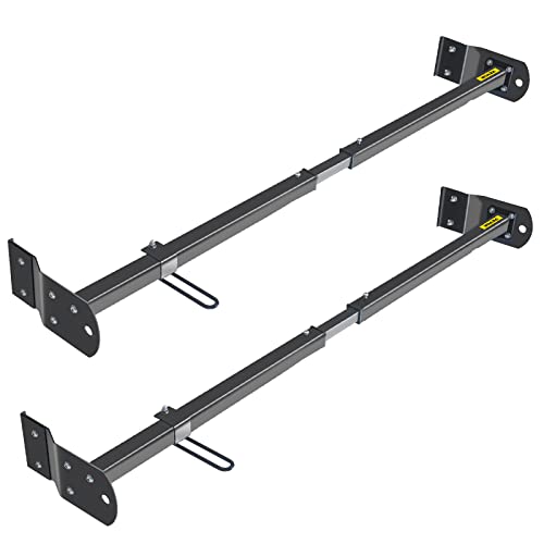 Vevor Van Roof Ladder Rack, 2 Bars, 661 Lbs Capacity, 55"-63" Adjustable Steel Roof Rack Cross Bar With Stopper, Fit 2003-2022 Chevy Express|2003-2022 Gmc Savana, For Kayak Canoe Lumber Pipe Cargo #TOP7