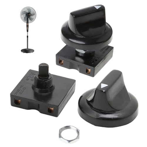 MOUNTTU Lot de 2 interrupteurs rotatifs de Remplacement à 4 Positions, ignifuges et Multi-usages, pour Ventilateur Plafond et radiateur