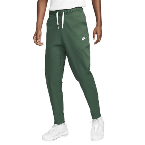 Nike Club Men's Woven Tapered Leg Pants (DX0623-323, Fir/White), Fir/White, Small