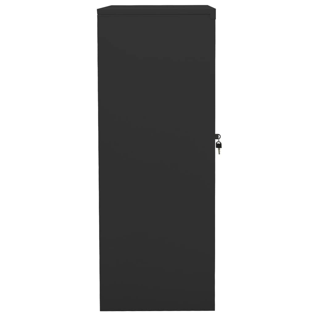 Armadio da ufficio, armadietto da ufficio, con serratura, armadietto in metallo, adatto per ufficio, archivio, scuola, gestione, antracite, 90 x 40 x 105 cm, acciaio
