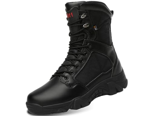 IYVW A003 B Bottes militaires Lace Up Series, Bottine Chelsea Homme noir 43 EU