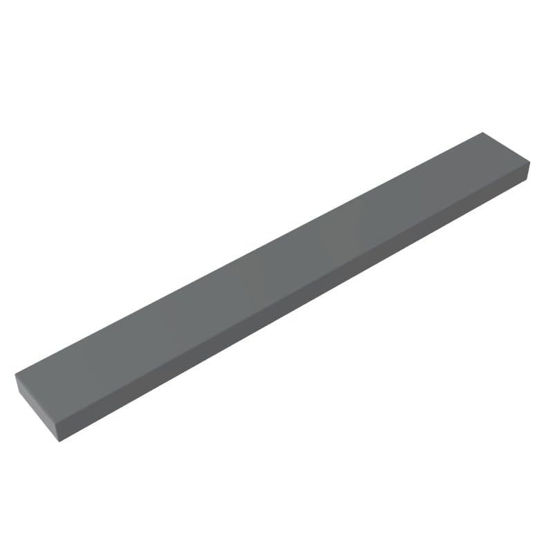 Gobricks 4162 Foundation Plate Tile 1x8 with Groove 50 Pieces GDS-565 Compatible with Lego Building Blocks Color:Dark Bluish Gray — image 1