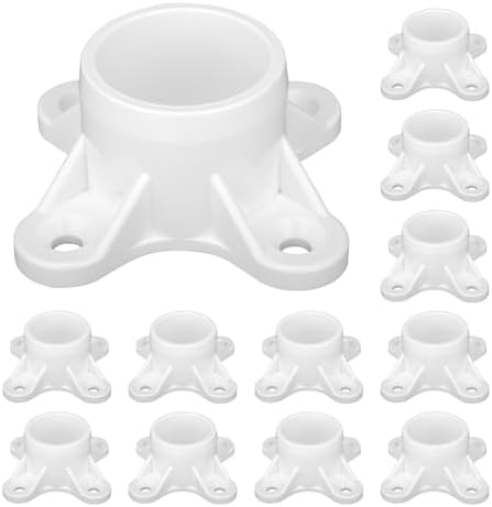 12 Packs PVC Flange for 3/4" PVC Pipe, Table Screw Caps Fittings ...