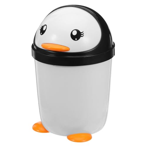 SOIMISS Papelera de Plástico con Tapa Abatible Forma de Papelera Infantil Resistente y Estable para Oficina Coche Cocina y Dormitorio