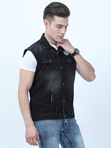 Image of VROJASS Denim Casual Half Sleeeves Men's Jacket Classy Winter Wear for Boy's(JX-OV1S-SFDQ)