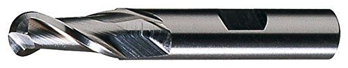 Image of Cleveland C42122 HG-2B High Speed Steel Single End 2-Flute Center Cutting Ball Nose Finisher End Mill