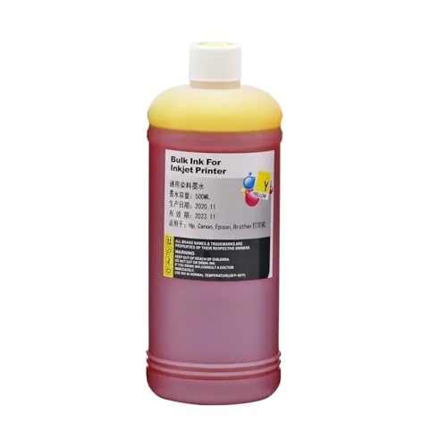 Encre à colorant 500ml jaune pour des impressions jet d'encre nettes